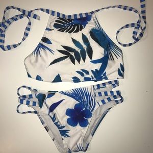 Tropical Halter Top Bikini And Bottoms!